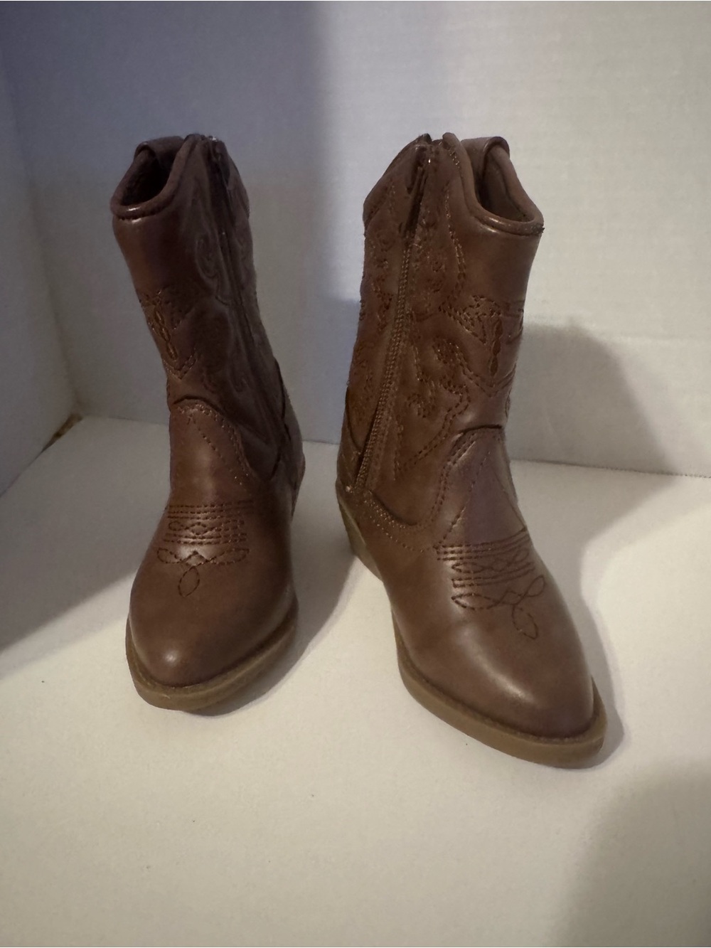 Tucker + Tate Tan Ankle Boot with Embossed Sole